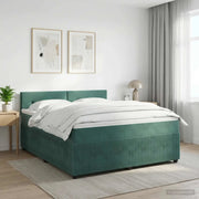 Letto box spring con materasso Verde Scuro 180 x 200 cm Velluto 3451730