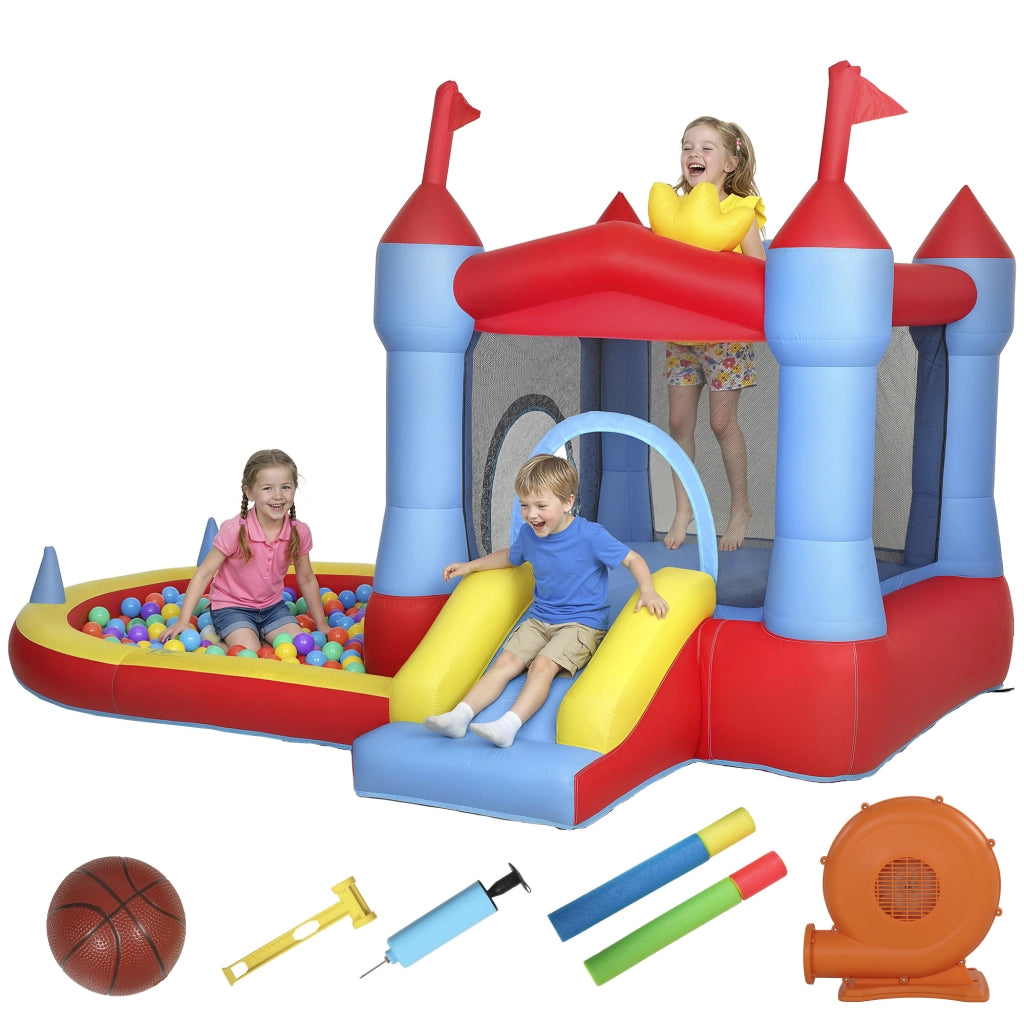 Castello gonflabile con soffiatore ¨C zephmum ¨C multicolore 300x300x200