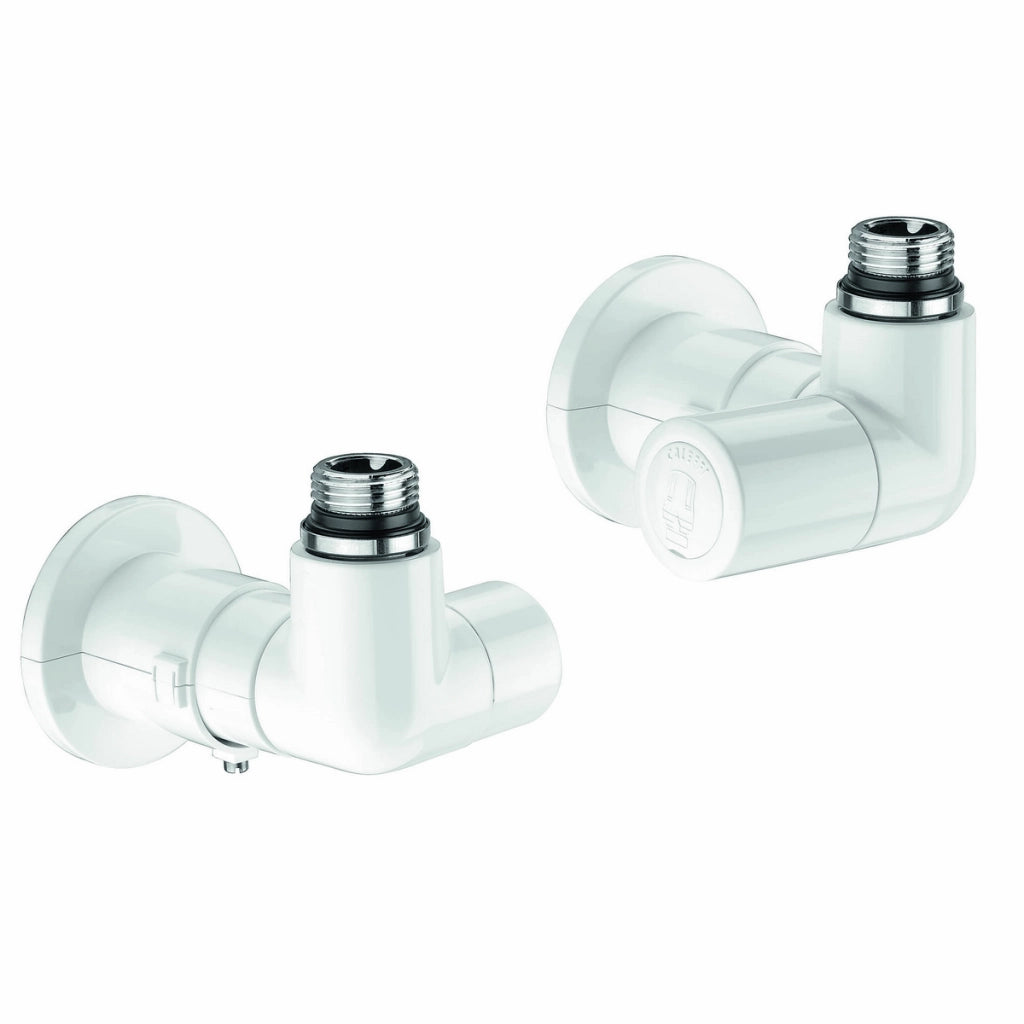 VALVOLA TERMOSTATIZZABILE + DETENTORE DOPPIA SQUADRA BIANCO VERSIONE D- 1/2 23 p. 1,5 Bianco- CALEF- pezzi 1