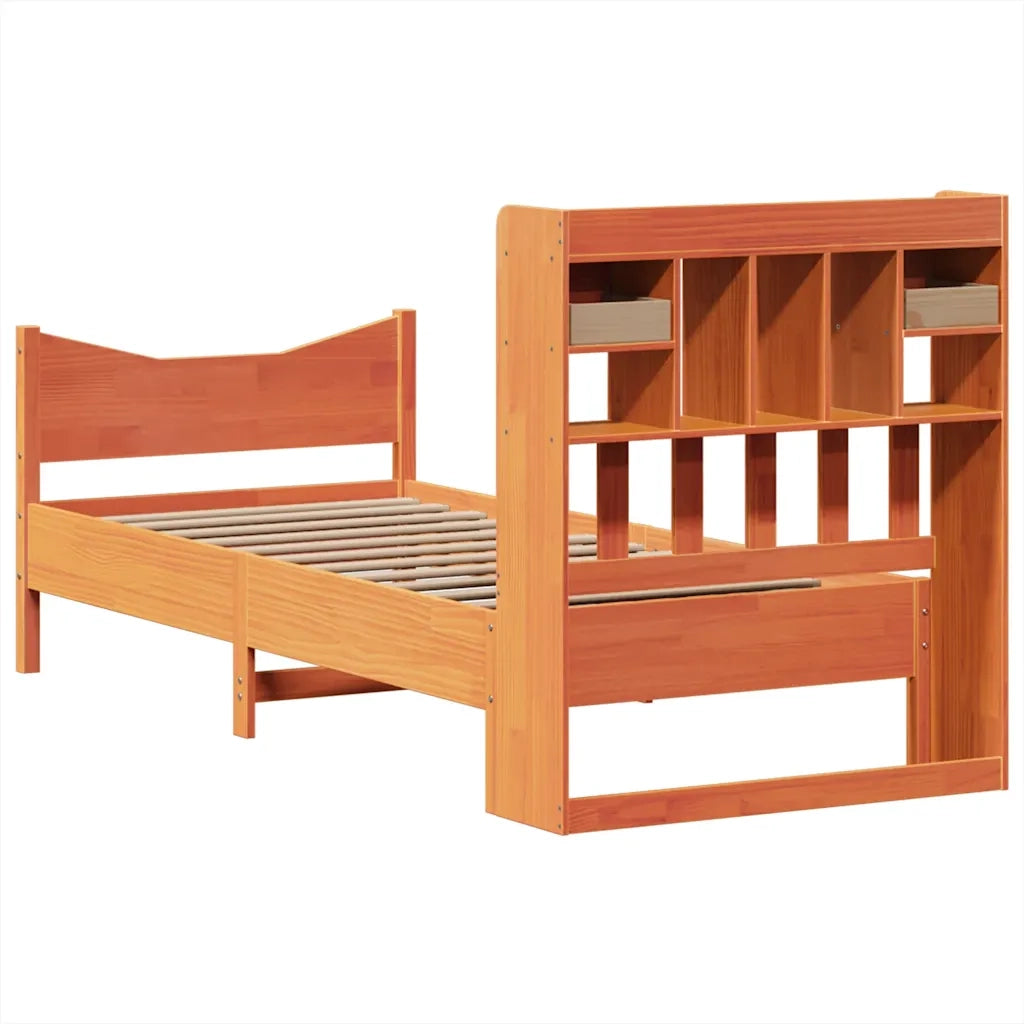 Giroletto senza Materasso Marrone Cera 100x200 cm Legno di Pino