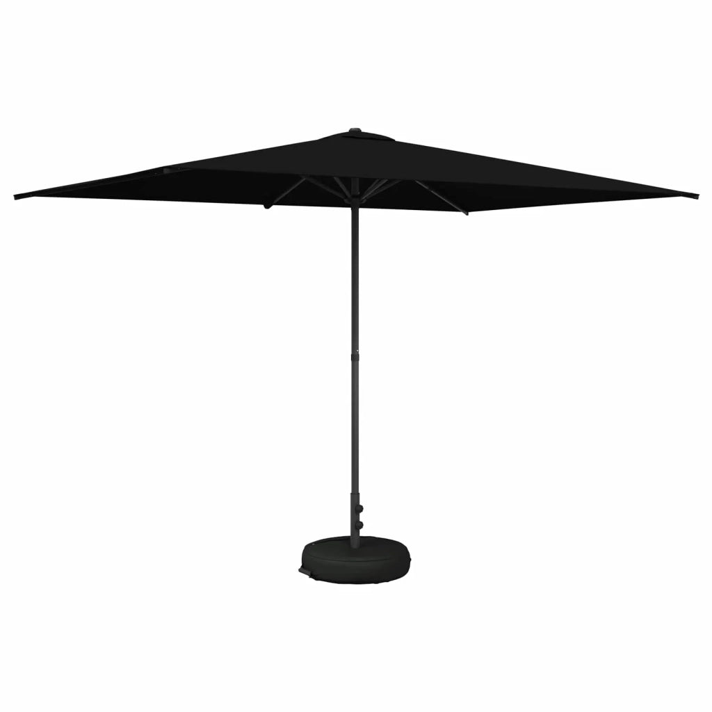 Ombrello da giardino 200 x 300 cm Poliestere Rettangolare Nero 42036209