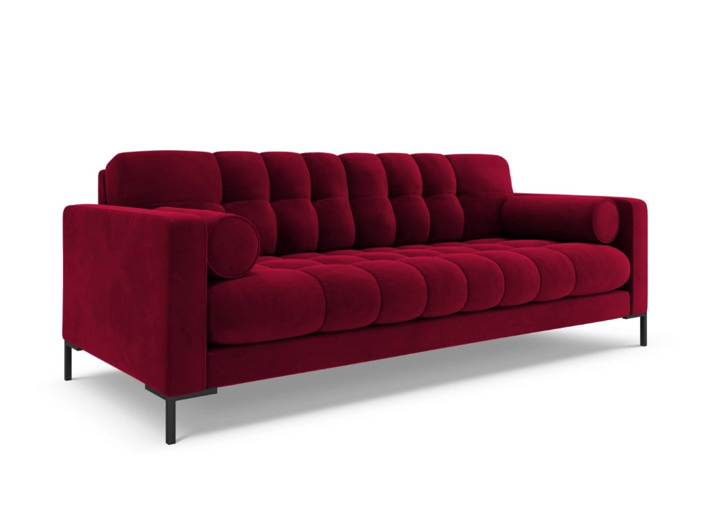 Cosmopolitan Design - Divano "Bali" 3 posti in velluto rosso 