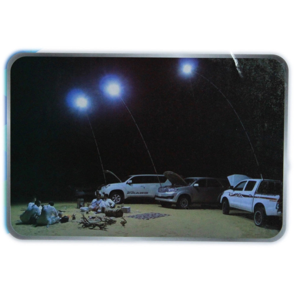 Trade Shop - Asta Allungabile 3,6 Mt Pannello Led Smd 96 Led Luce Bianca 48w Pesca Campeggio -