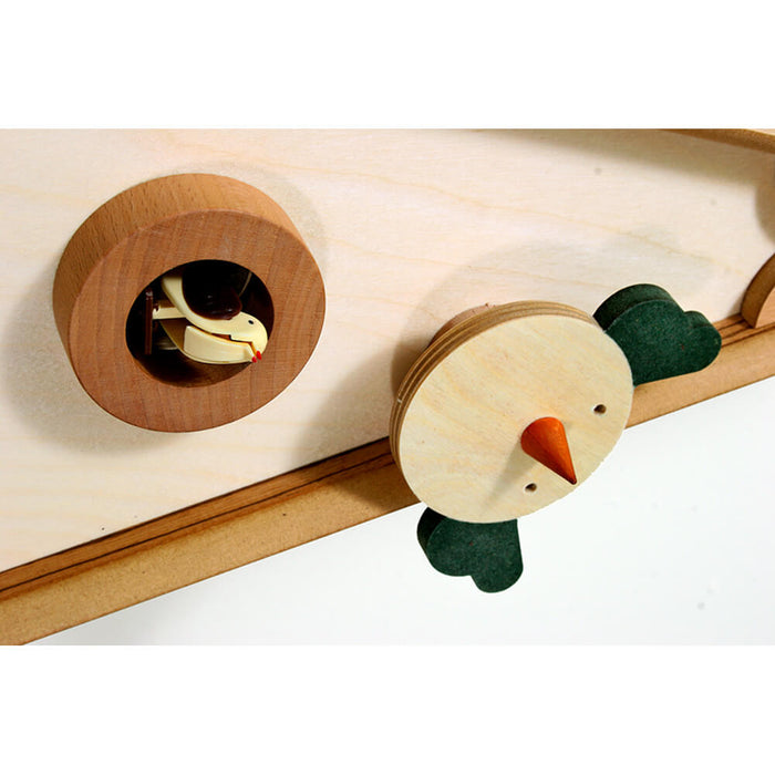 Orologio a Cucù da Parete 26X54X14Cm Pirondini Italia Uccellini Faggio e Betulla