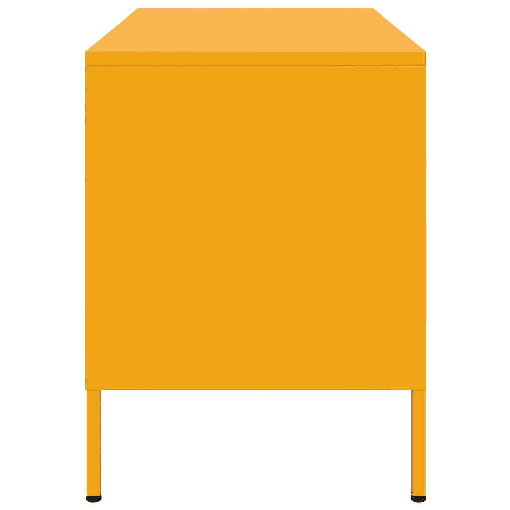 Mobili TV 2 pz Giallo Senape 68x39x50,5 cm in Acciaio 843001