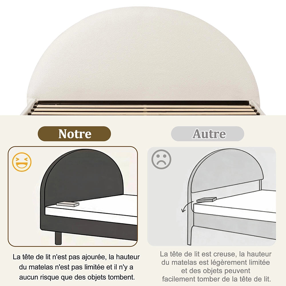 Letto matrimoniale-Xylo-180x200cm idraulico spazio ripiano beige