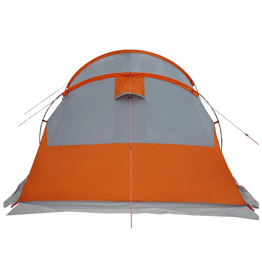 Tenda da Campeggio a Tunnel per 4 Persone Grigio e Arancione 94633