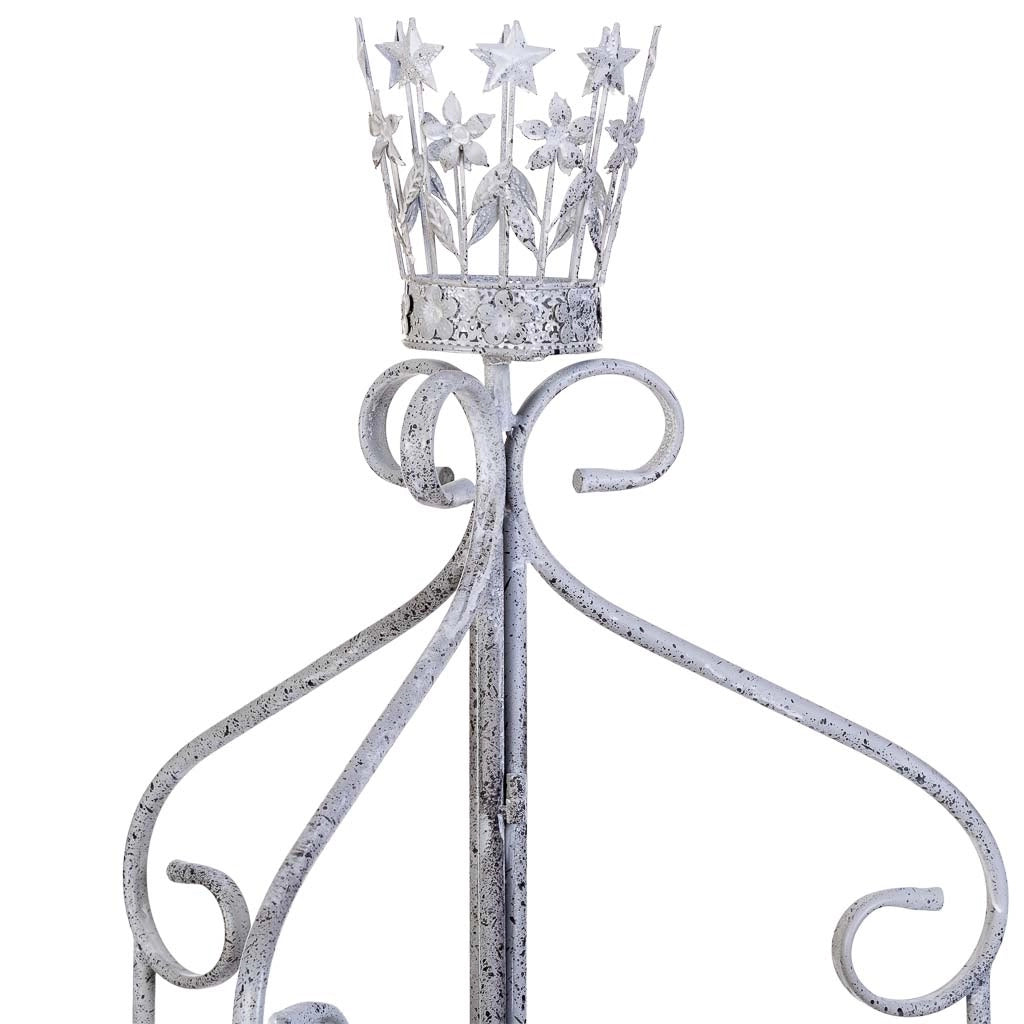 Portavasi in metallo per 6 vasi grigio 30,48x25,4x188,6h cm