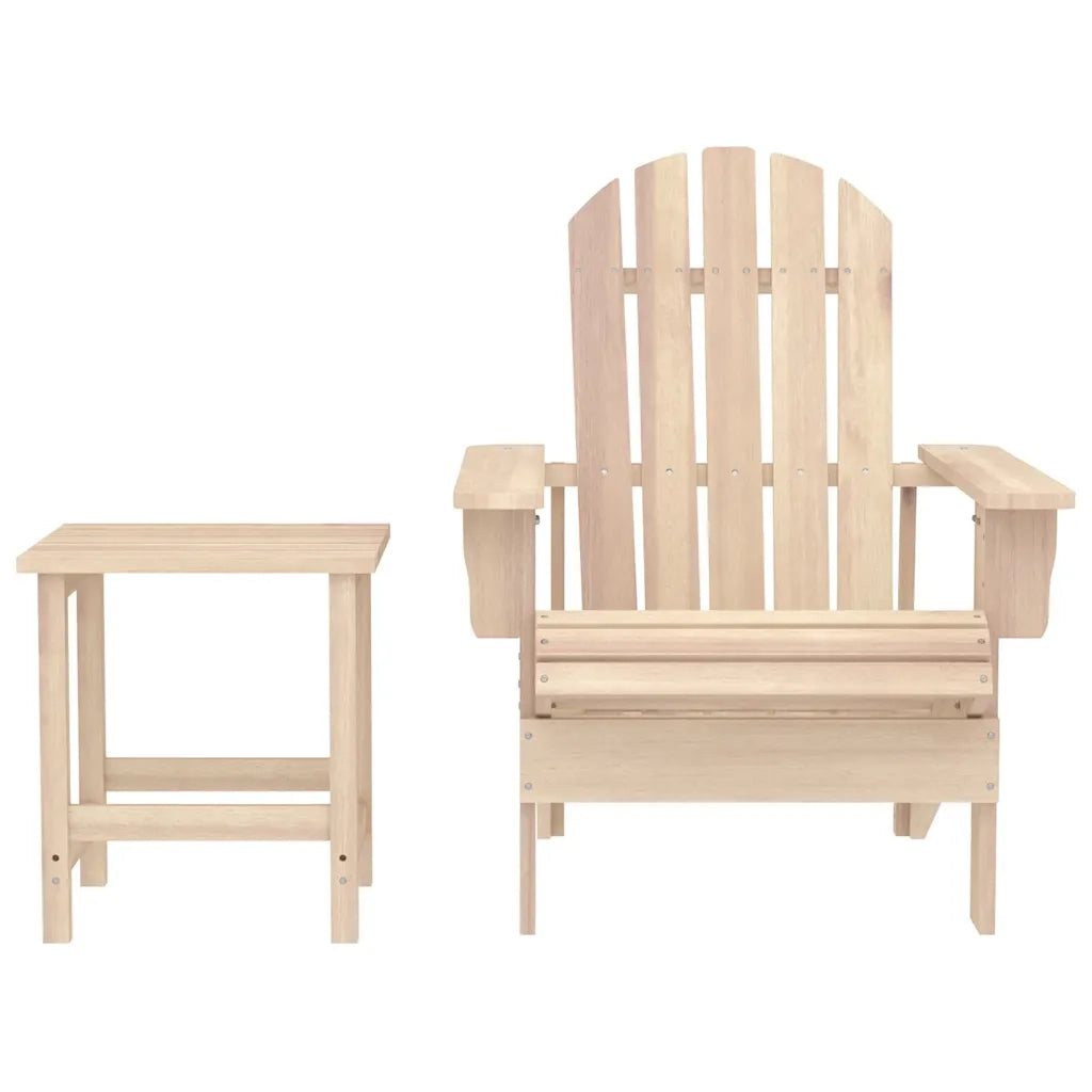 Sedia da Giardino Adirondack con Tavolino in Legno Abete cod mxl 40556