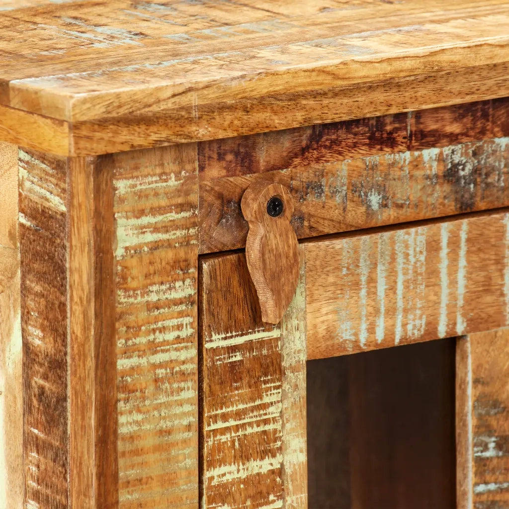 Armadietto a Muro in Legno Massello di Recupero 44x21x72 cm cod mxl 7586