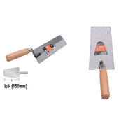 Trade Shop - Spatola Cazzuola In Acciaio 150 Mm 6" Trapezio Manico In Legno Ferramenta 90484 -