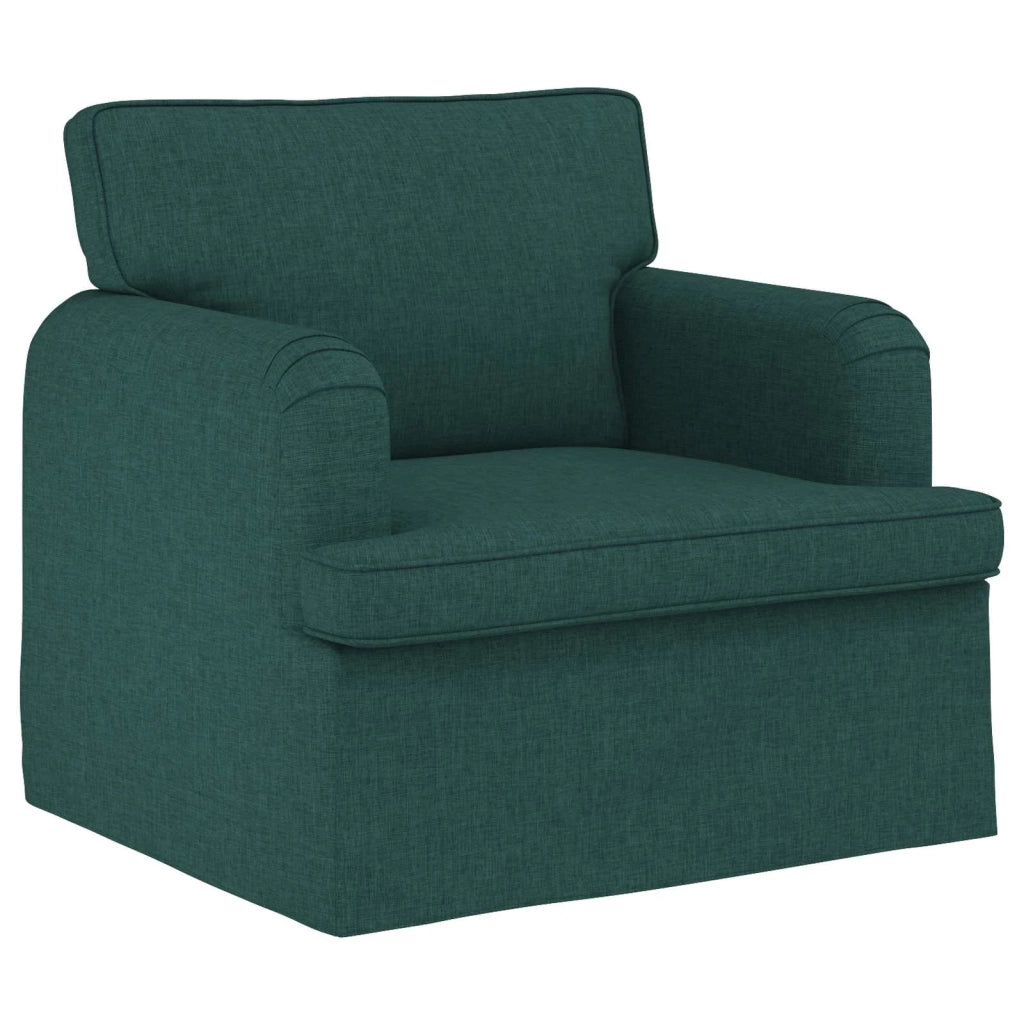 Set di divani 2 pcs Verde Scuro 144 x 80 x 85 cm Tessuto