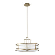 Lampadario Feiss Fusion Ø53 ottone/bianco 3xE27 industriale greco