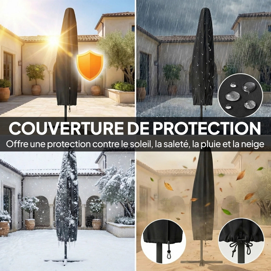Ombrellone da giardino inclinabile rotondo 3 m ¨C zephmum ¨C kaki