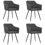 Sedie da Pranzo 4 pz Grigio Scuro in Tessuto cod mxl 12246