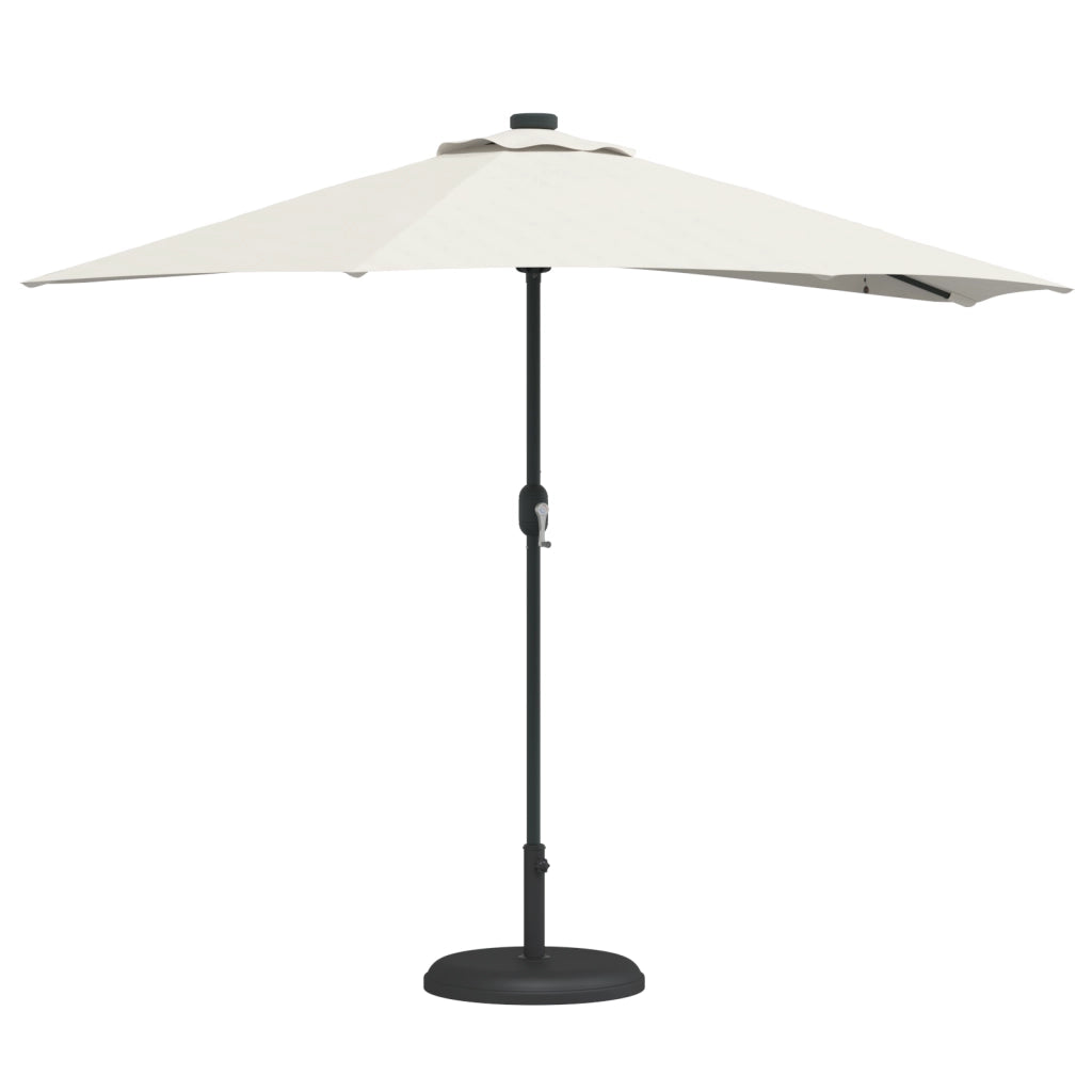 Ombrello da giardino a mezza asta con palo in alluminio Sabbia 294 cm
