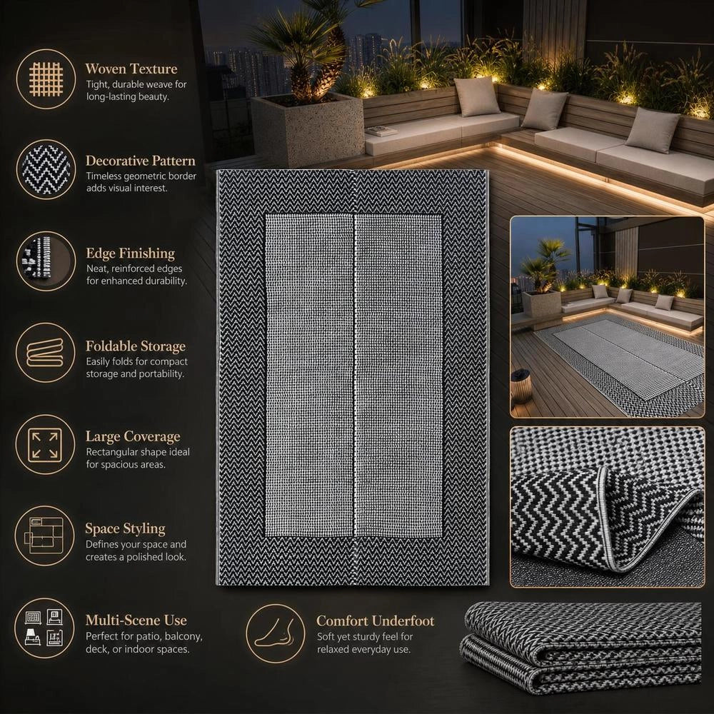 Outdoor Carpet ARAKIL Gray 190x290 Cm PP
