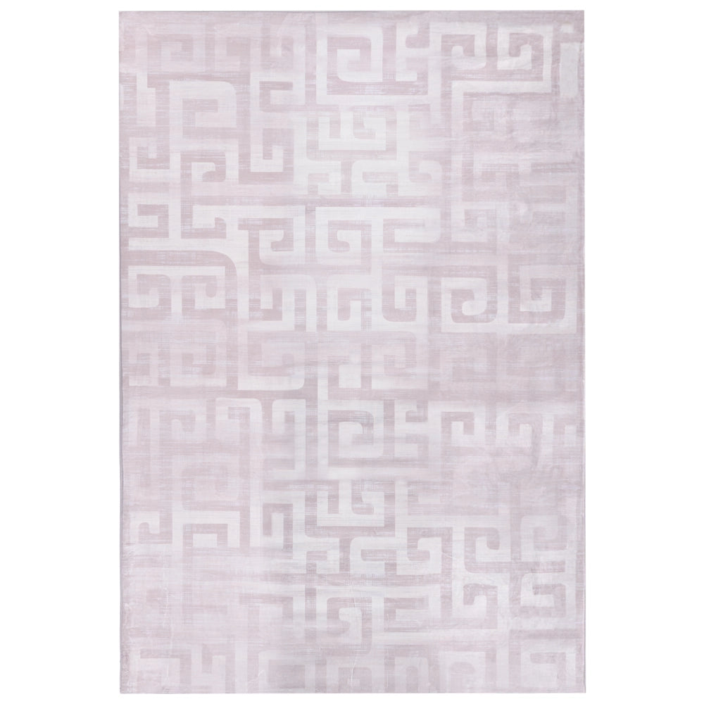 Tappeto Beige Tessuto 140 x 200 cm Motivo geometrico moderno  Soggiorno Camera da letto Per riscaldamento a pavimento Fondo antiscivolo