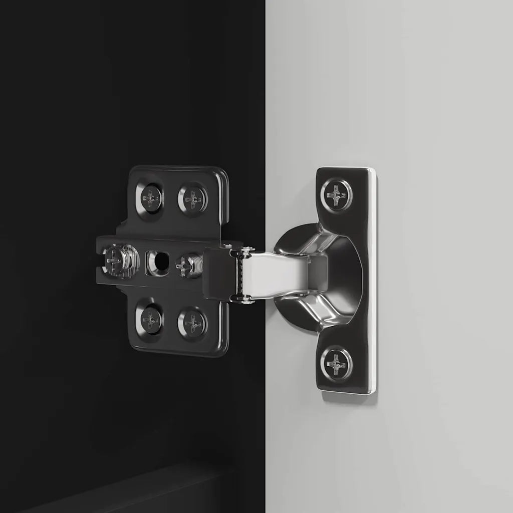 Mobiletto per specchio da bagno con porta Nero 60 x 20 x 60 cm