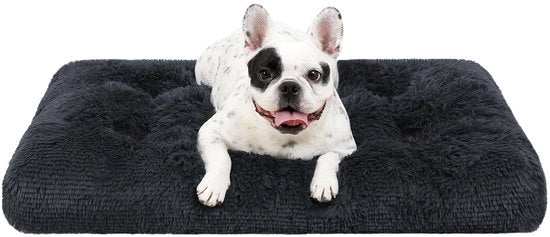Cuscino per Cane Piccolo, 60x45cm, Fondotela Antiscivolo, Materassino per Cane, Cuscino Fluffycuscino per Cane, Adattabile per Cane, Materassino per Cane, Materassino per Cane con Ventilazione, Cuscino per Cane, colore Grigio Scuro ombra