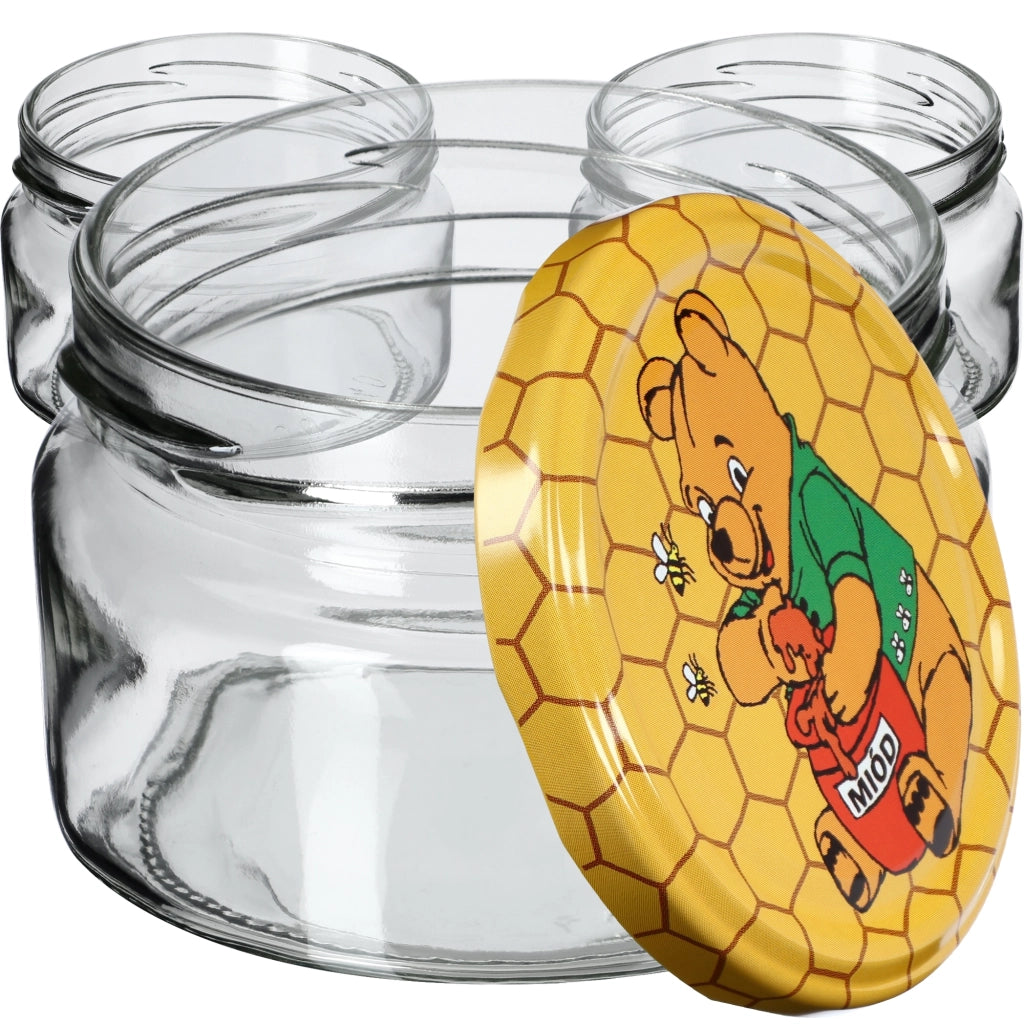 Barattoli per conserve KADAX Denia 250 ml 50 pezzi 82 mm + coperchio "Miele"