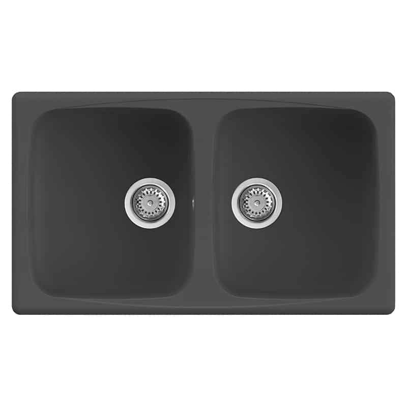 Lavello Elleci Incasso 2 vasche 86x50 Master 450 Granitek Antracite LGM45059