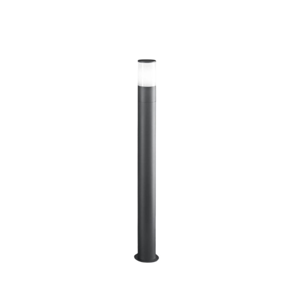 Paletto Esterno Contemporaneo Sigaro Alluminio Antracite 1 Luce E27 Ip54 H90