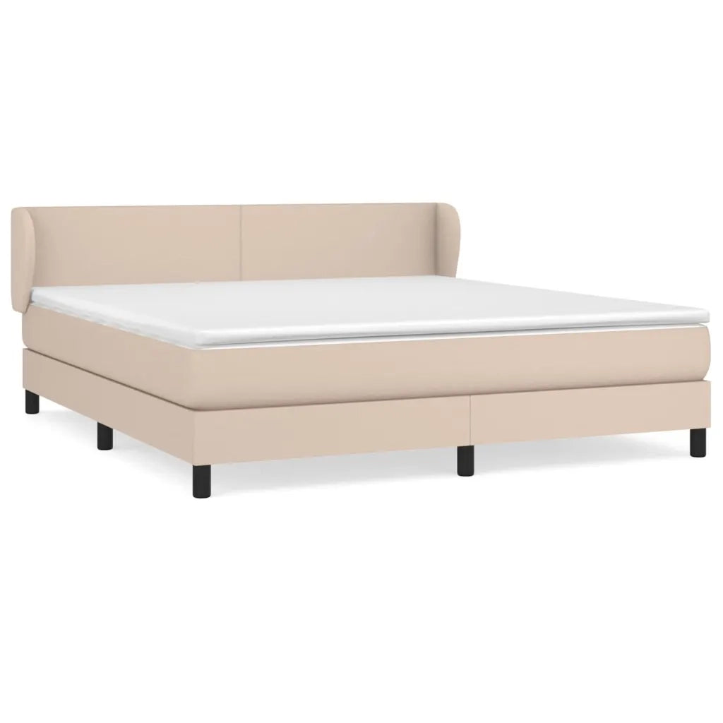 Giroletto a Molle con Materasso Cappuccino 180x200cm Similpelle