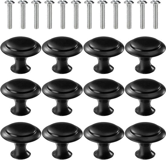 Maniglie a gancio rotondo 12 pezzi - Maniglie di 30 mm - Maniglione a gancio - Maniglioni a gancio per armadio - Per porta del mobile della cucina - Maniglie per mobiles HTML necessarie.