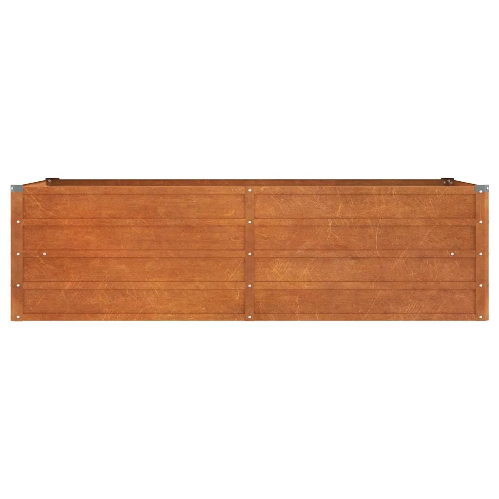 Letto Rialzato da Giardino Ruggine 160x80x45 cm Acciaio Corten 151958