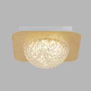 Plafoniera Contemporanea Celestia Acciaio Oro Policarbonato Bianco Led 6,5 3000K