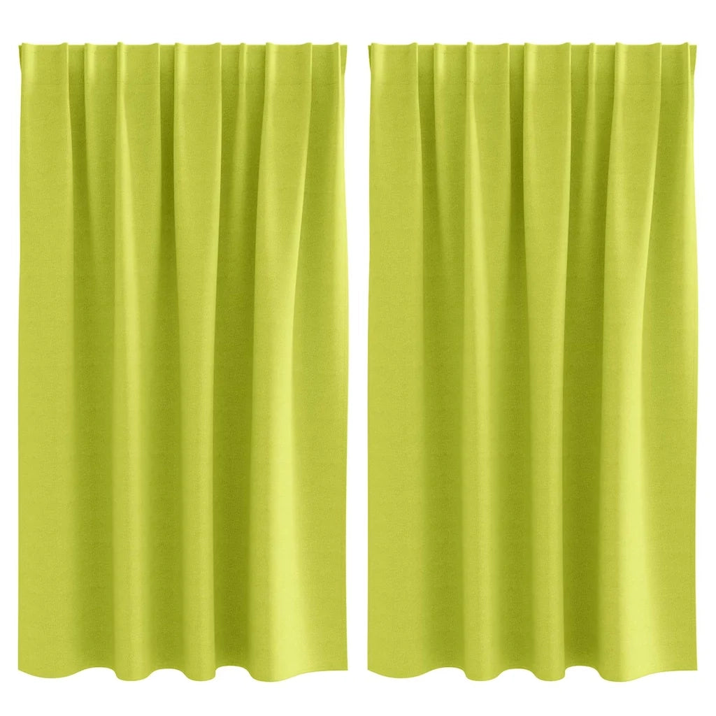 vidaXL Tende con tende 2 pcs Mela verde Poliestere