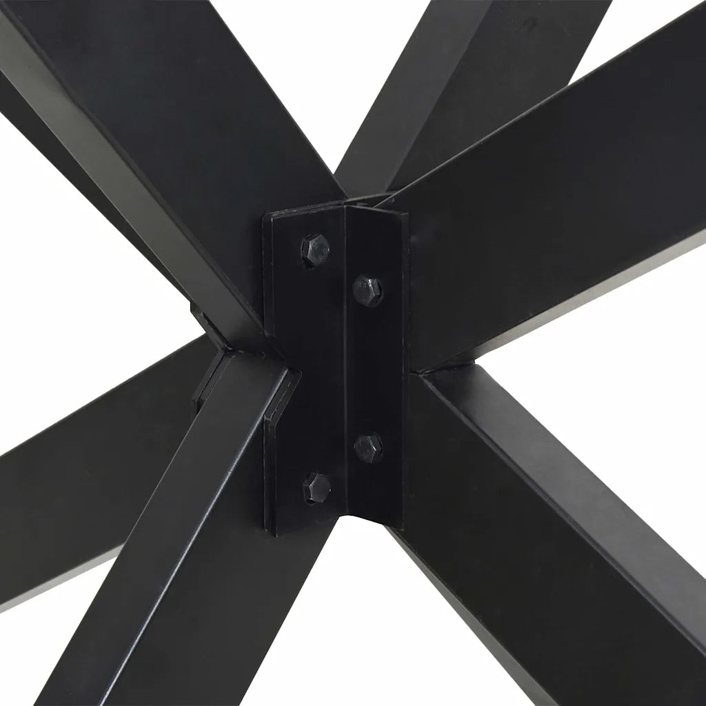 Gamba per tavolino da caffè a forma di ragno antracite 98x58x(42-43) cm in acciaio 4013110