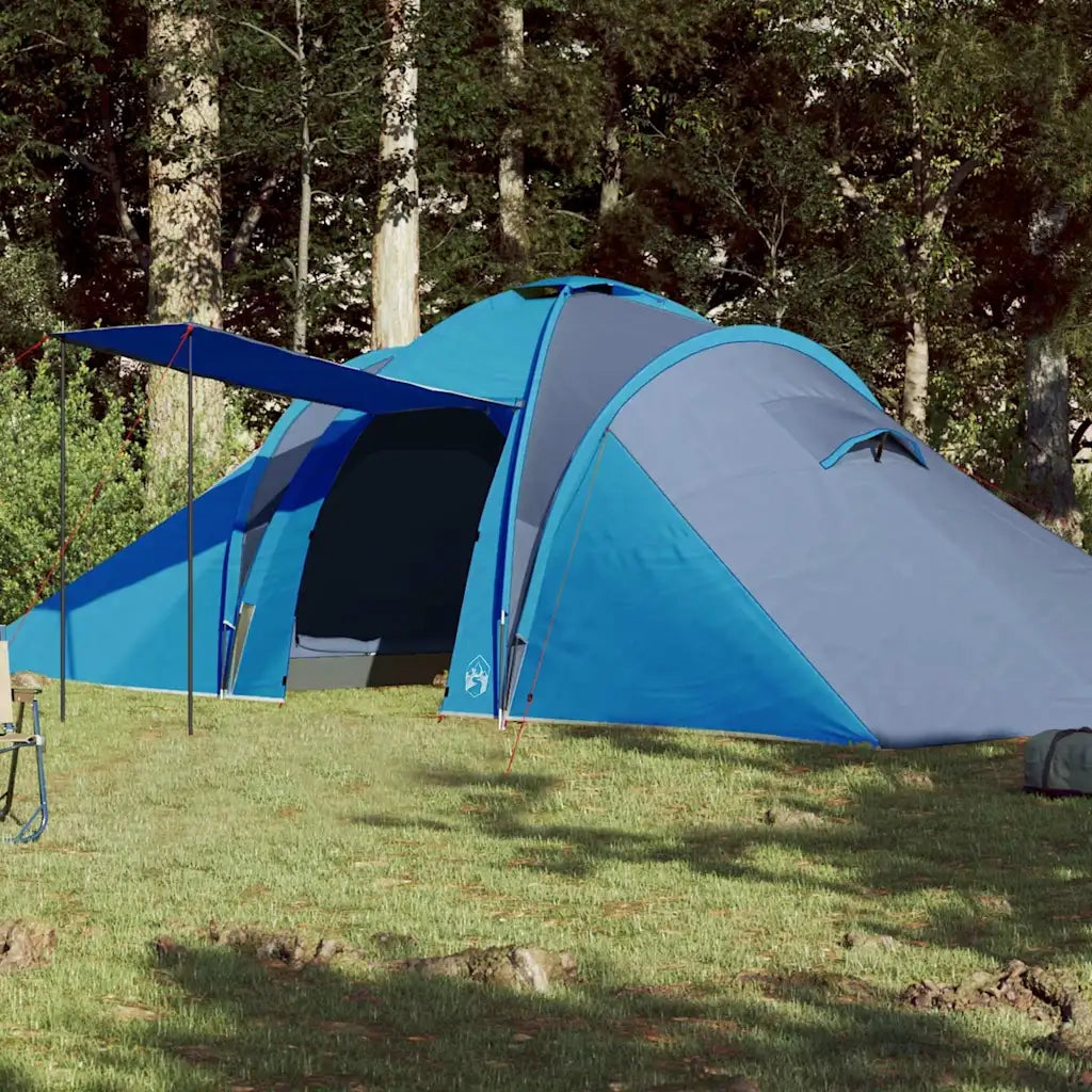Tenda da Campeggio a Cupola per 4 Persone Blu Impermeabile 94344