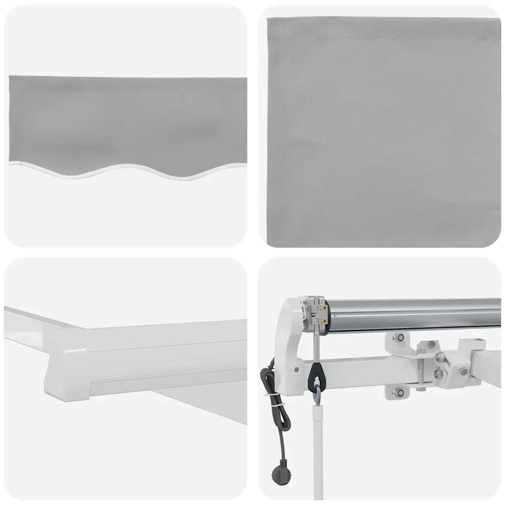 Tettuccio Elettrico Retrattile Grigio chiaro 450 × 350 cm 3331147