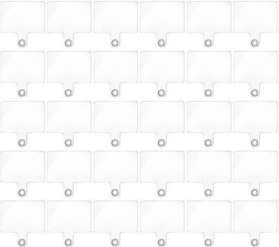 Pannelli trasparenti 30 pezzi - Supporti PVC - Clip per telefono cellulare - Utilizzo universale - 3,5 x 5,5 cm - Materiale duraturo
