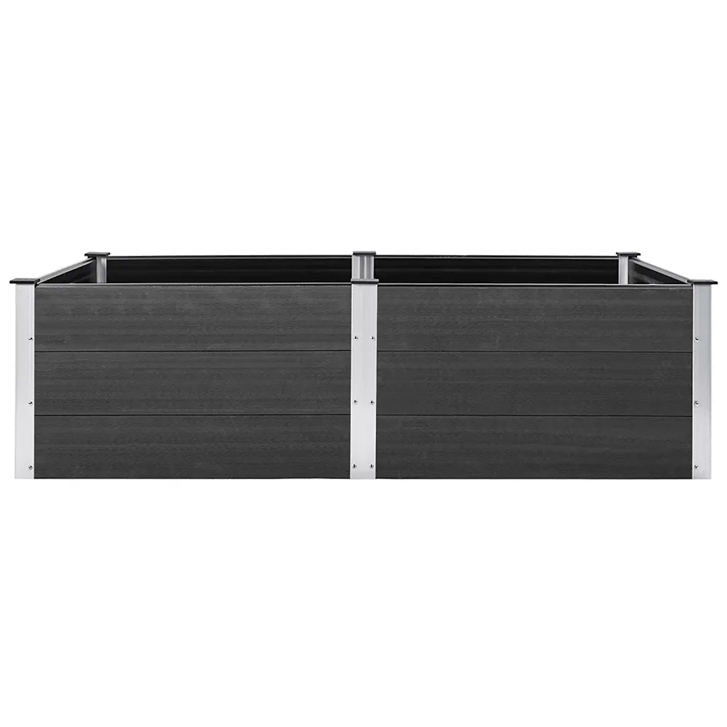 Letto Rialzato da Giardino 200x100x54 cm in WPC Grigio 318097