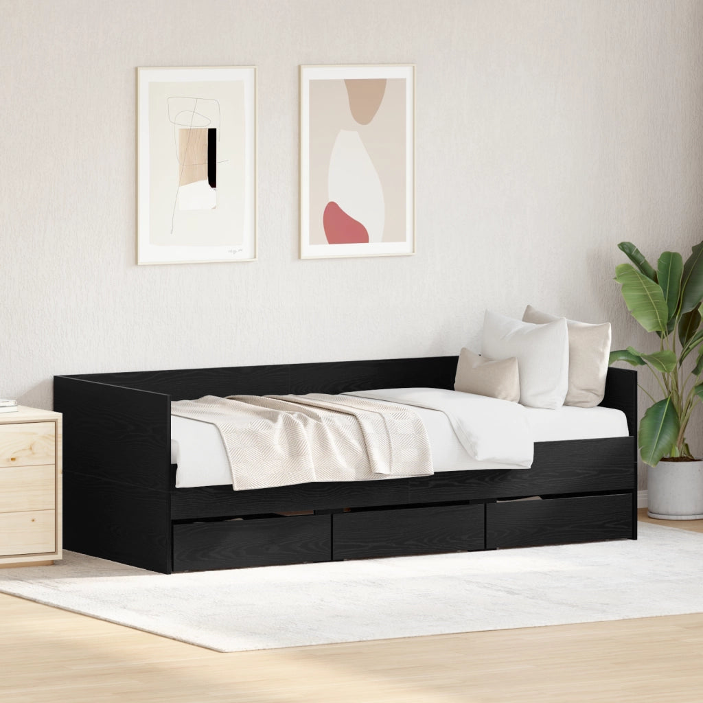 Daybed Rovere nero Legno ingegnerizzato 90 x 200 cm Durevole