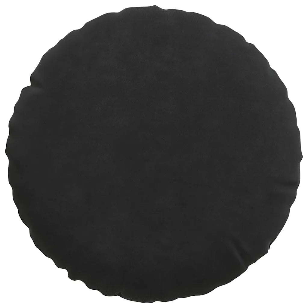 Cuscini per Seduta 2 pcs Nero Ø30 x 13 cm Velluto