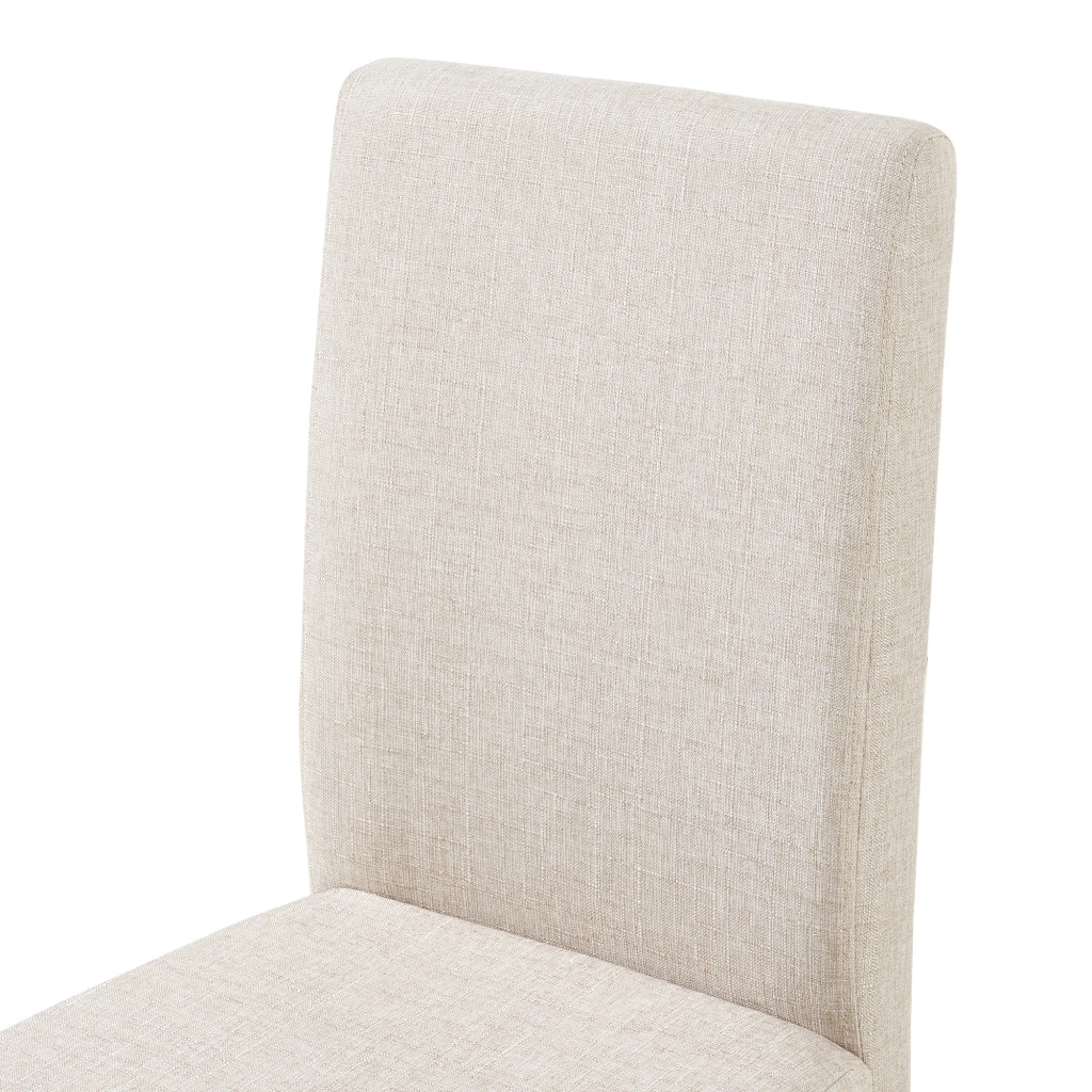 Set Hamburg di 6 Sedie Imbottite da Sala con Rivestimento in Tessuto Beige [en.casa]