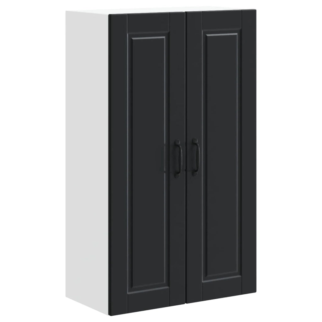 Mobiletto da cucina moderno pratico contenitore 60 x 31 x 100 cm legno ingegnerizzato nero 02_0054476