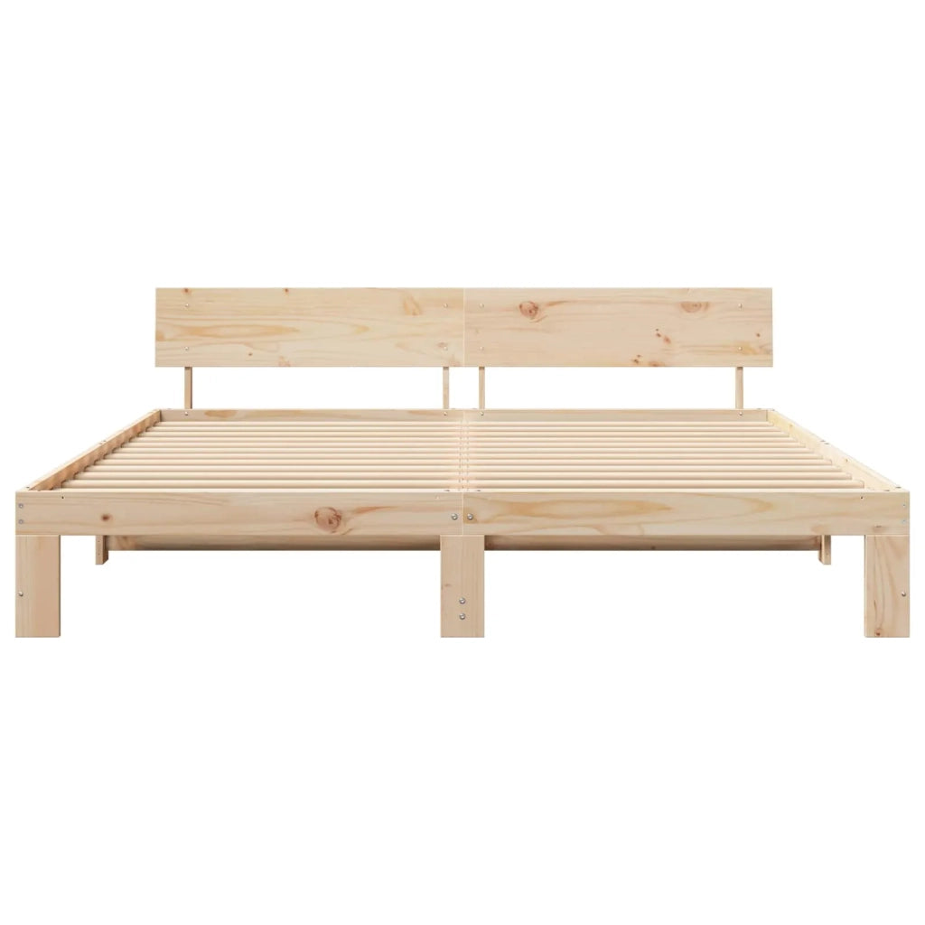 Struttura del letto-Giroletto Naturale 180 x 200 cm Pino massello 983452