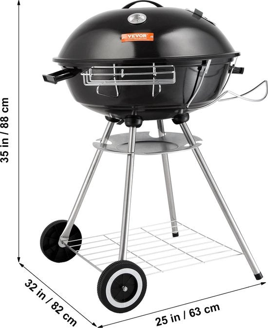 Barbecue con Carbone - Barbecue con Carbone con Coperchio - Barbecue in Blocchi - Trasportabile - Multifunzionale - Campeggio - 82x63x88cm