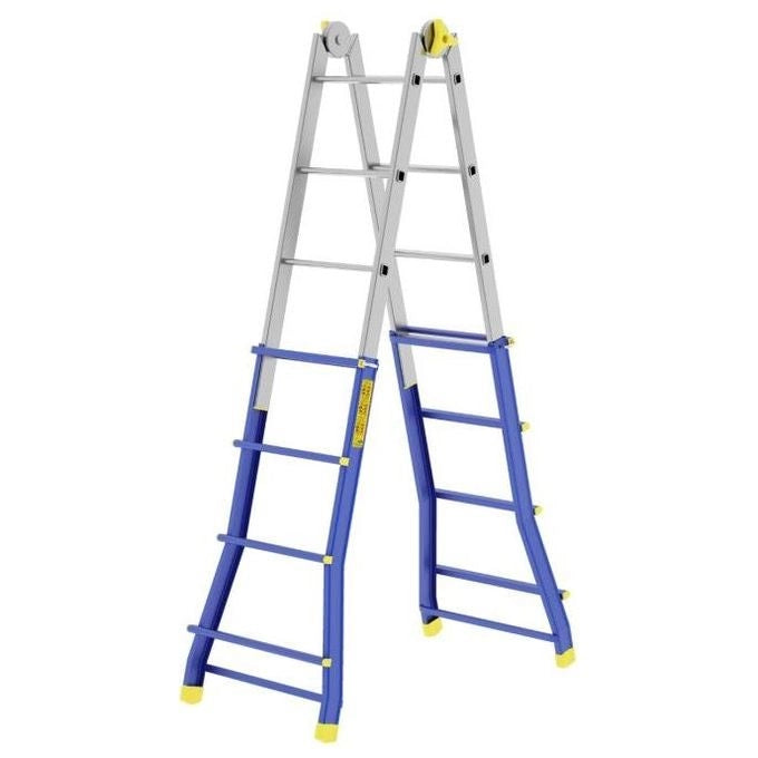 Colombo New Scal Pratic acciaio / alluminio Scala pieghevole Blu, Acciaio inox