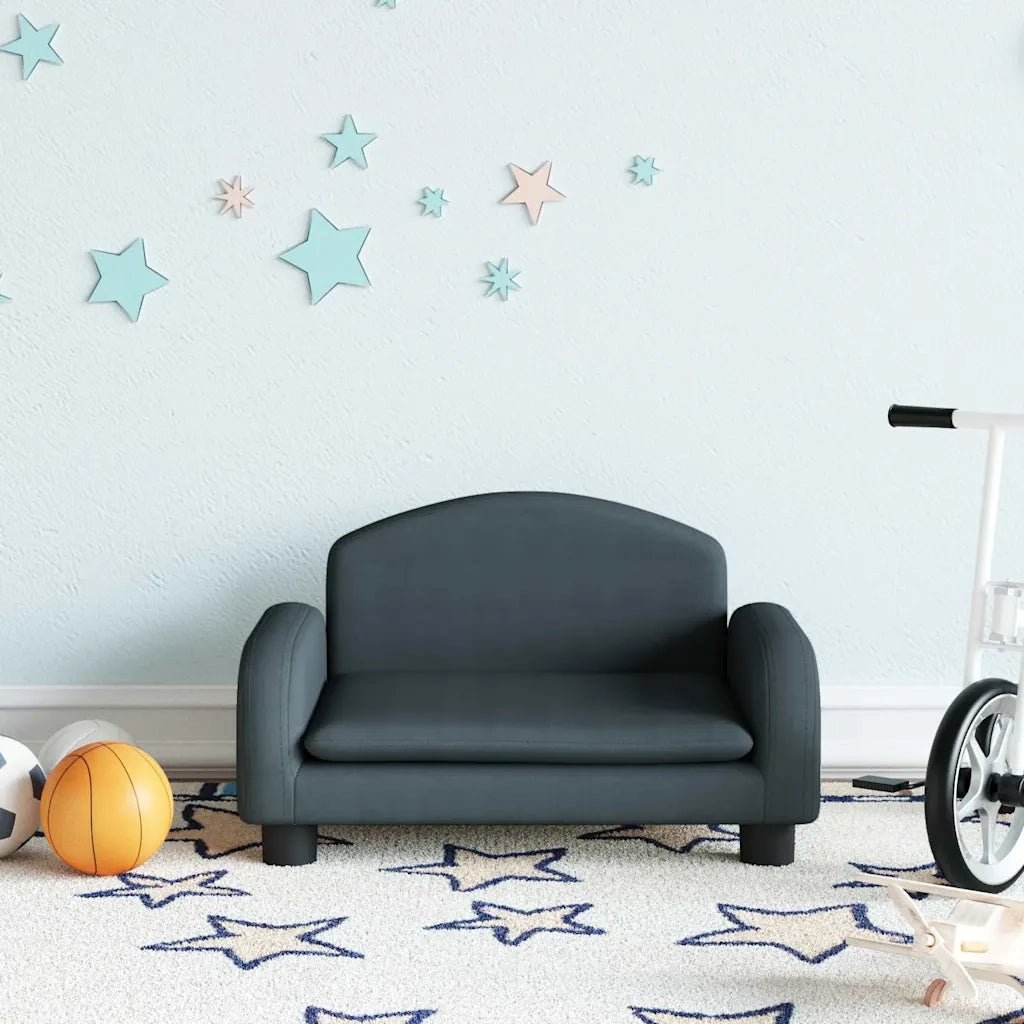 Divano per Bambini Grigio Scuro 50x40x30 cm in Tessutocod mxl 93867