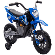 Moto Elettrica per Bambini con Rotelle Rimovibili ¨C Zephmum ¨C Blu