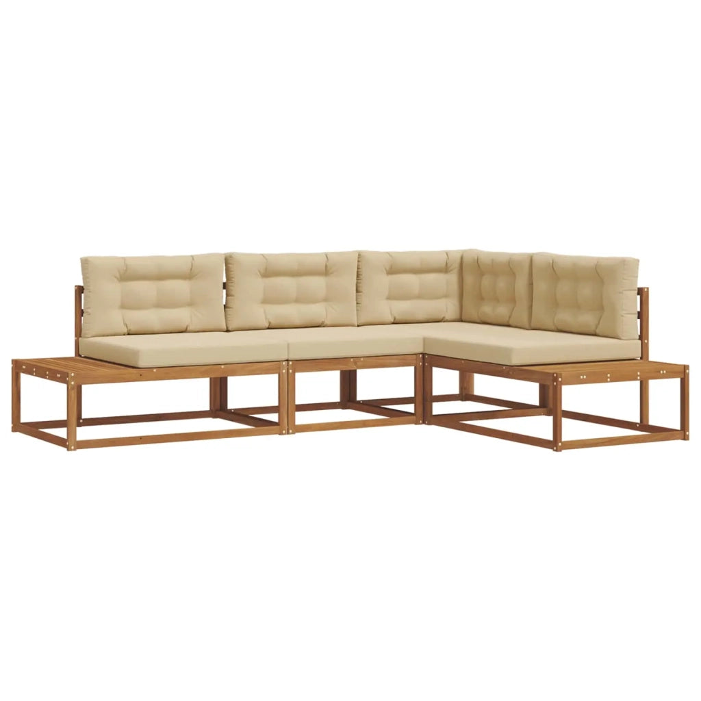 Set di divani da esterno Naturale e Beige