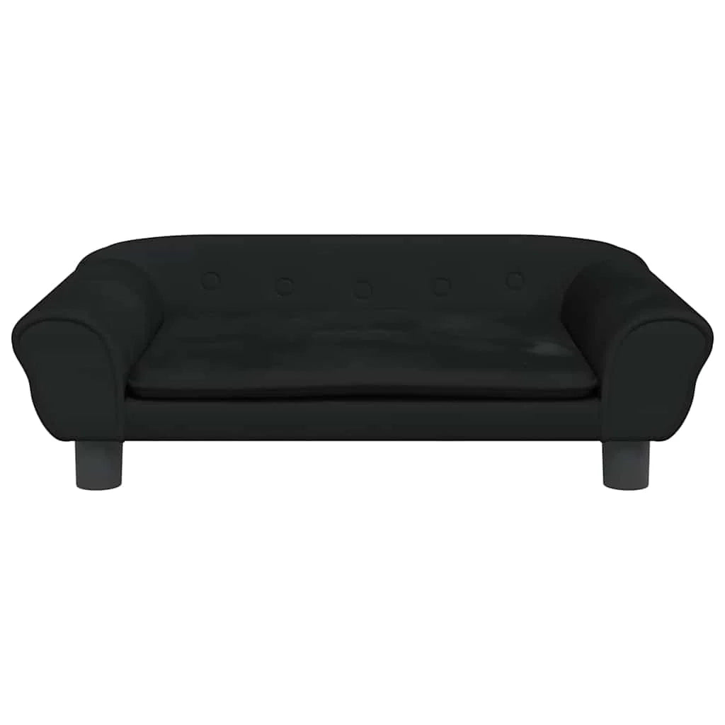 Cuccia per cani comoda 70 x 48 x 22 cm velluto nero 02_0042886