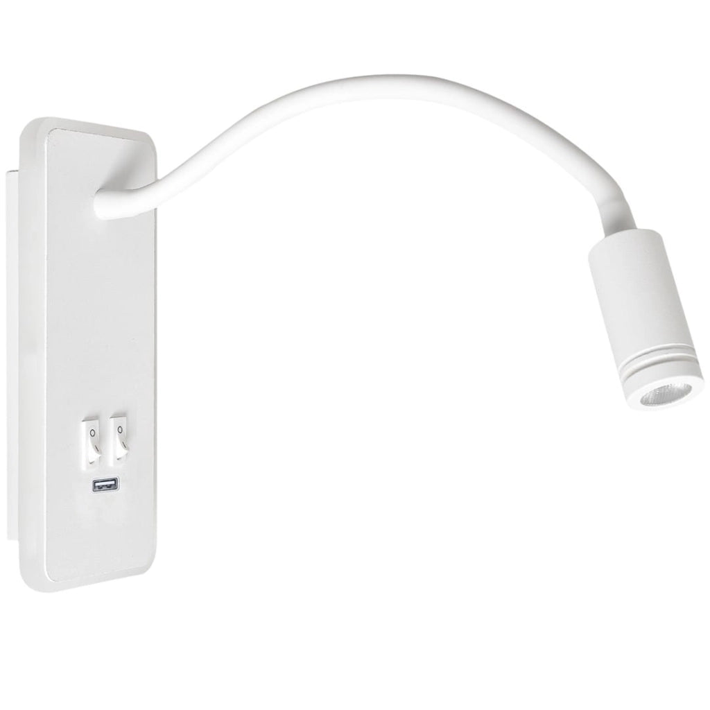 Applique LED Milagro BASE ML6349 2x8W bianca USB 4000K