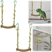 2 pacchi di perni per uccelli - gioco per parrocchetti - attrezzo da appendere - accessorio per gabbia da uccelli - piccola sospensione in legno - con gancio di appoggio - adatto per parrocchetti, canarini e piccioni (20*18 cm)